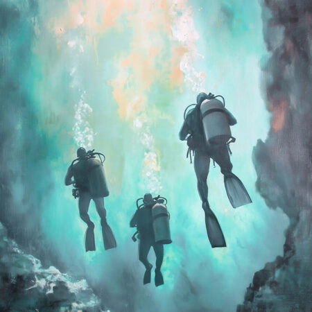 Πίνακας σε Καμβά VINTAGE PASTEL DIVERS - Vintage Sticky 5
