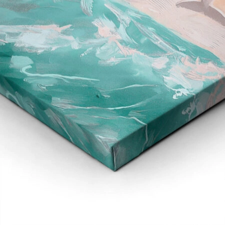 Πίνακας σε Καμβά VINTAGE PASTEL DOLPHINS 4 - Vintage Sticky 1