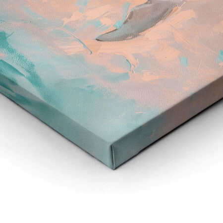 Πίνακας σε Καμβά VINTAGE PASTEL DOLPHINS 6 - Vintage Sticky 1