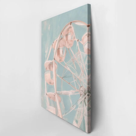 Πίνακας σε Καμβά VINTAGE PASTEL FERRIS WHEEL 2 - Vintage Sticky 2