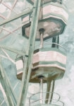 Πίνακας σε Καμβά VINTAGE PASTEL FERRIS WHEEL 3