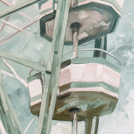 Πίνακας σε Καμβά VINTAGE PASTEL FERRIS WHEEL 3 - Vintage Sticky 5