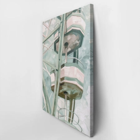 Πίνακας σε Καμβά VINTAGE PASTEL FERRIS WHEEL 3 - Vintage Sticky 2