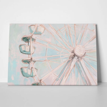 Πίνακας σε Καμβά VINTAGE PASTEL FERRIS WHEEL 4 - Vintage