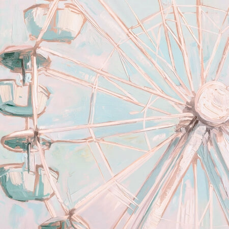 Πίνακας σε Καμβά VINTAGE PASTEL FERRIS WHEEL 4 - Vintage Sticky 5