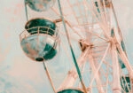 Πίνακας σε Καμβά VINTAGE PASTEL FERRIS WHEEL 6
