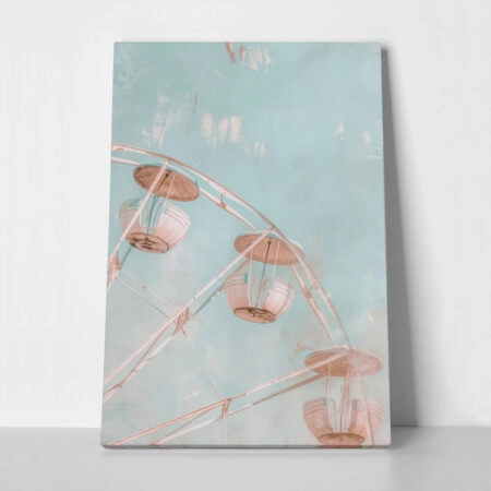 Πίνακας σε Καμβά VINTAGE PASTEL FERRIS WHEEL - Vintage