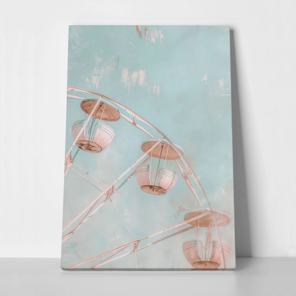 Πίνακας σε Καμβά VINTAGE PASTEL FERRIS WHEEL