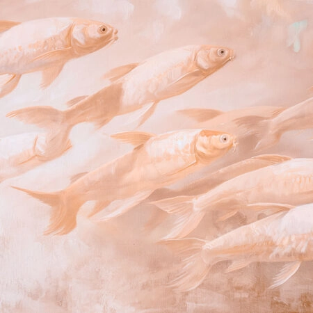 Πίνακας σε Καμβά VINTAGE PASTEL FISH 3 - Vintage Sticky 5