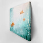Πίνακας σε Καμβά VINTAGE PASTEL FISH 5