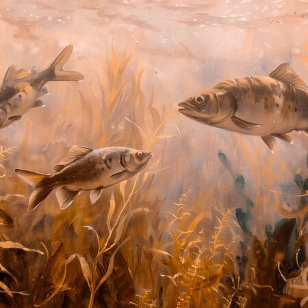 Πίνακας σε Καμβά VINTAGE PASTEL FISH 7 - Vintage Sticky 5