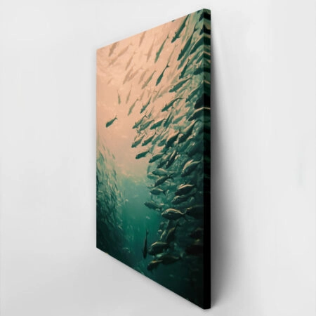Πίνακας σε Καμβά VINTAGE PASTEL FISH - Vintage Sticky 2