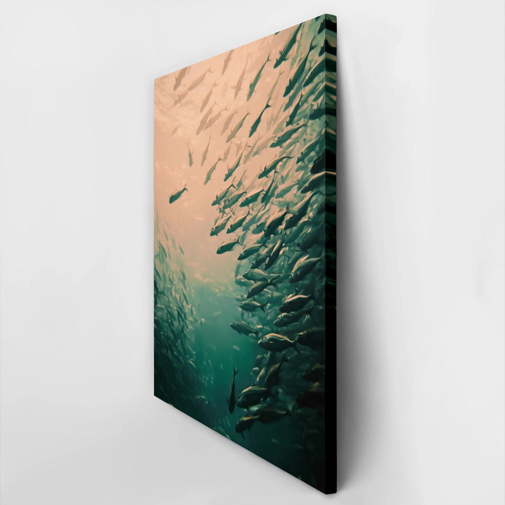 Πίνακας σε Καμβά VINTAGE PASTEL FISH