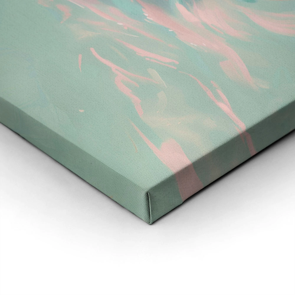 Πίνακας σε Καμβά VINTAGE PASTEL FLAMINGO