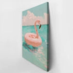 Πίνακας σε Καμβά VINTAGE PASTEL FLAMINGO
