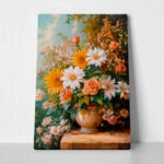 Πίνακας σε Καμβά VINTAGE PASTEL FLOWERS 2