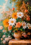 Πίνακας σε Καμβά VINTAGE PASTEL FLOWERS 2