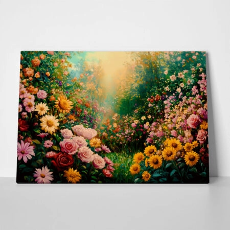 Πίνακας σε Καμβά VINTAGE PASTEL FLOWERS 3 - Vintage