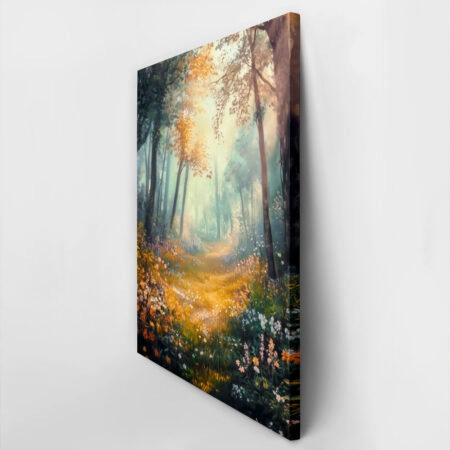 Πίνακας σε Καμβά VINTAGE PASTEL FOREST PATH 2 - Vintage Sticky 2