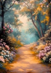 Πίνακας σε Καμβά VINTAGE PASTEL FOREST PATH