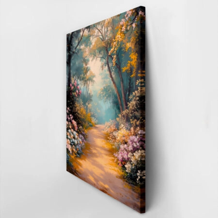 Πίνακας σε Καμβά VINTAGE PASTEL FOREST PATH - Vintage Sticky 2