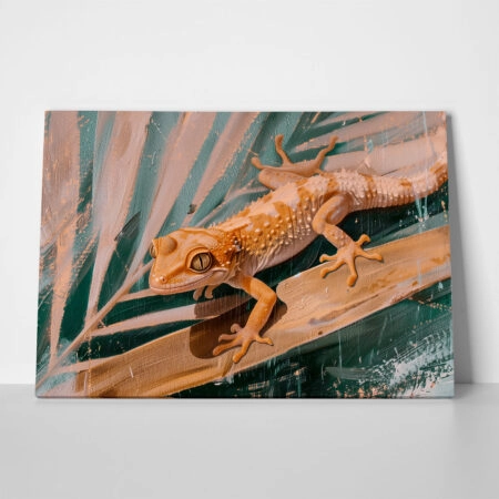 Πίνακας σε Καμβά VINTAGE PASTEL GEKO 2 - Vintage
