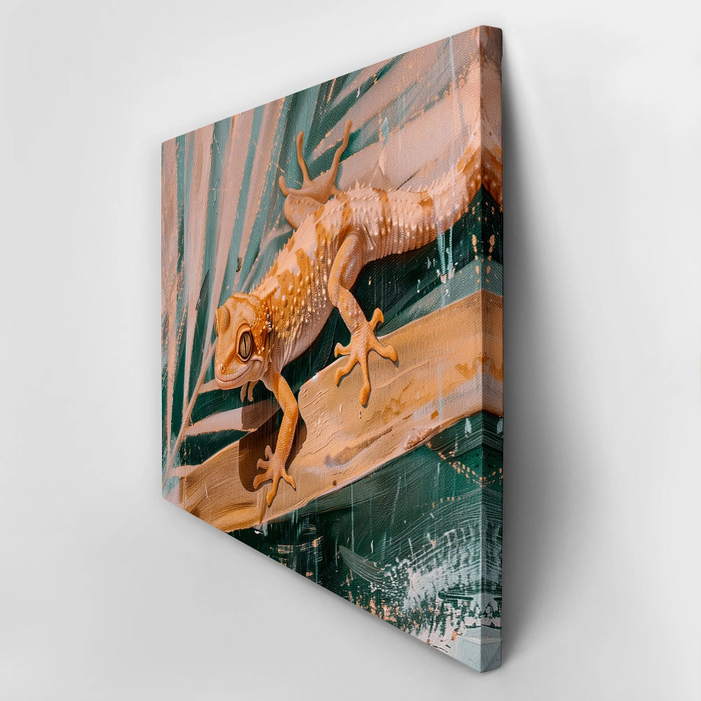 Πίνακας σε Καμβά VINTAGE PASTEL GEKO 2