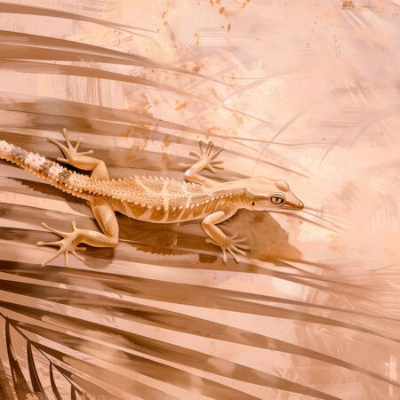 Πίνακας σε Καμβά VINTAGE PASTEL GEKO 3 - Vintage Sticky 5