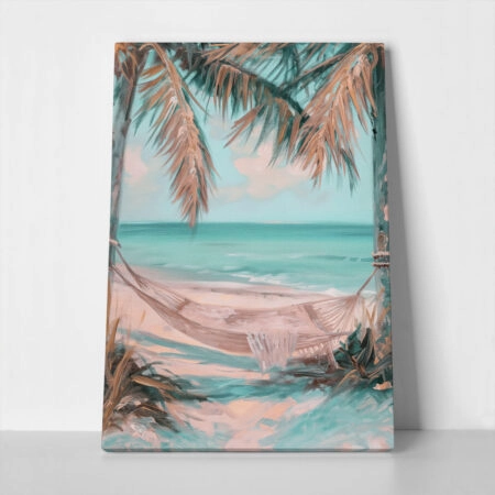 Πίνακας σε Καμβά VINTAGE PASTEL HAMMOCK - Vintage