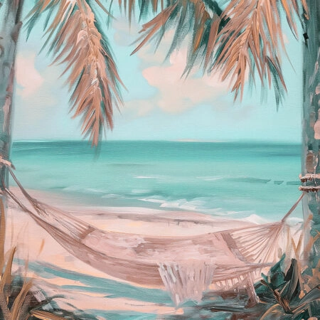 Πίνακας σε Καμβά VINTAGE PASTEL HAMMOCK - Vintage Sticky 5