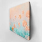 Πίνακας σε Καμβά VINTAGE PASTEL JELLY FISH 2