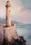 Πίνακας σε Καμβά VINTAGE PASTEL LIGHTHOUSE 2