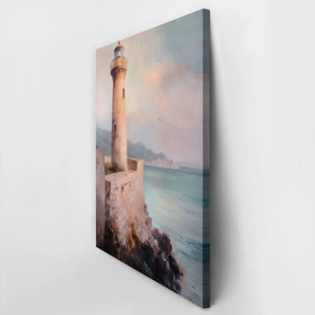 Πίνακας σε Καμβά VINTAGE PASTEL LIGHTHOUSE 2 - Vintage Sticky 2