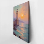Πίνακας σε Καμβά VINTAGE PASTEL LIGHTHOUSE