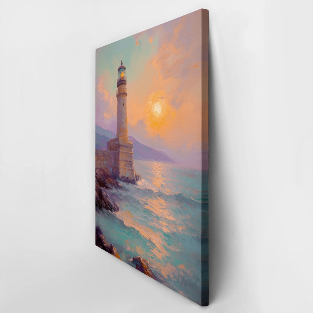 Πίνακας σε Καμβά VINTAGE PASTEL LIGHTHOUSE