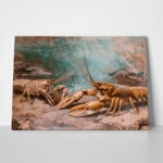 Πίνακας σε Καμβά VINTAGE PASTEL LOBSTERS 2