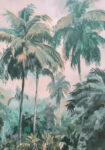 Πίνακας σε Καμβά VINTAGE PASTEL PALM TREES 2