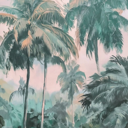 Πίνακας σε Καμβά VINTAGE PASTEL PALM TREES 2 - Vintage Sticky 5