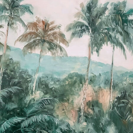 Πίνακας σε Καμβά VINTAGE PASTEL PALM TREES 3 - Vintage Sticky 5