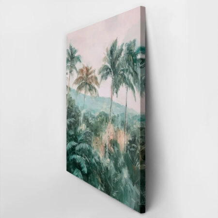 Πίνακας σε Καμβά VINTAGE PASTEL PALM TREES 3 - Vintage Sticky 2