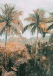 Πίνακας σε Καμβά VINTAGE PASTEL PALM TREES 4