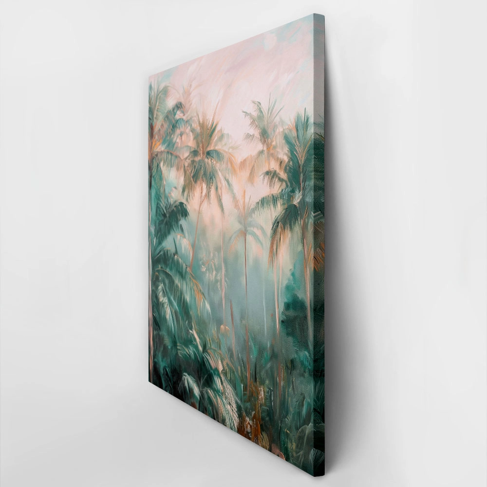 Πίνακας σε Καμβά VINTAGE PASTEL PALM TREES