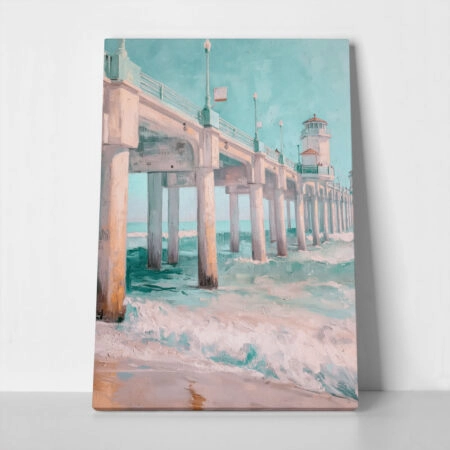 Πίνακας σε Καμβά VINTAGE PASTEL PIER 2 - Vintage