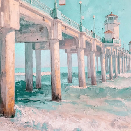 Πίνακας σε Καμβά VINTAGE PASTEL PIER 2 - Vintage Sticky 5