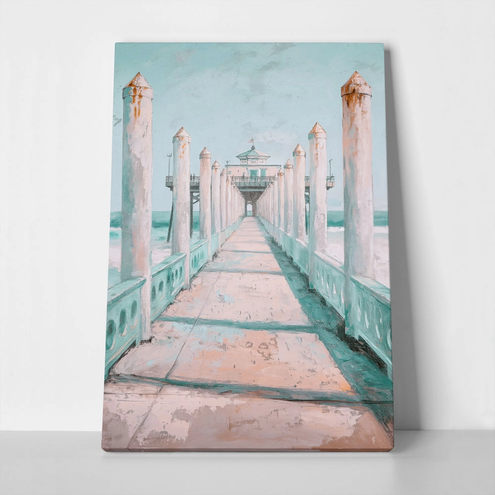 Πίνακας σε Καμβά VINTAGE PASTEL PIER 3