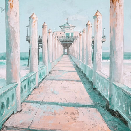 Πίνακας σε Καμβά VINTAGE PASTEL PIER 3 - Vintage Sticky 5