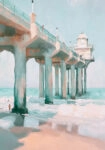 Πίνακας σε Καμβά VINTAGE PASTEL PIER
