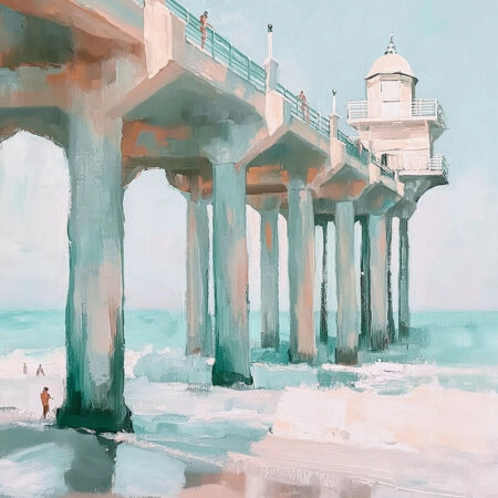 Πίνακας σε Καμβά VINTAGE PASTEL PIER - Vintage Sticky 5