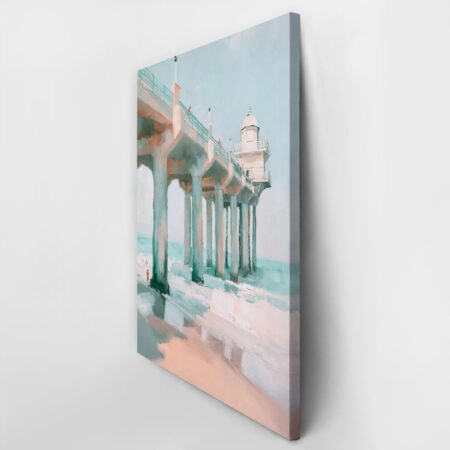 Πίνακας σε Καμβά VINTAGE PASTEL PIER - Vintage Sticky 2