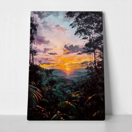 Πίνακας σε Καμβά VINTAGE PASTEL RAINFOREST 2 - Vintage